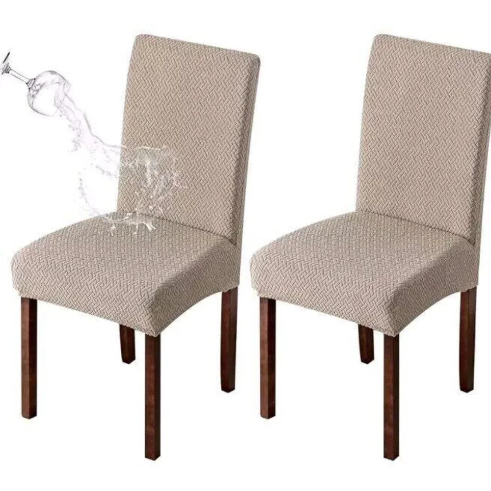 Waterproof Elastic Jacquard Parsons Chair Covers For Dining Room Chai